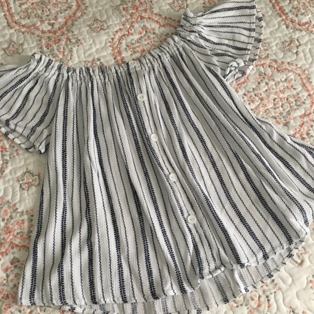 Off-the-Shoulder Striped Top